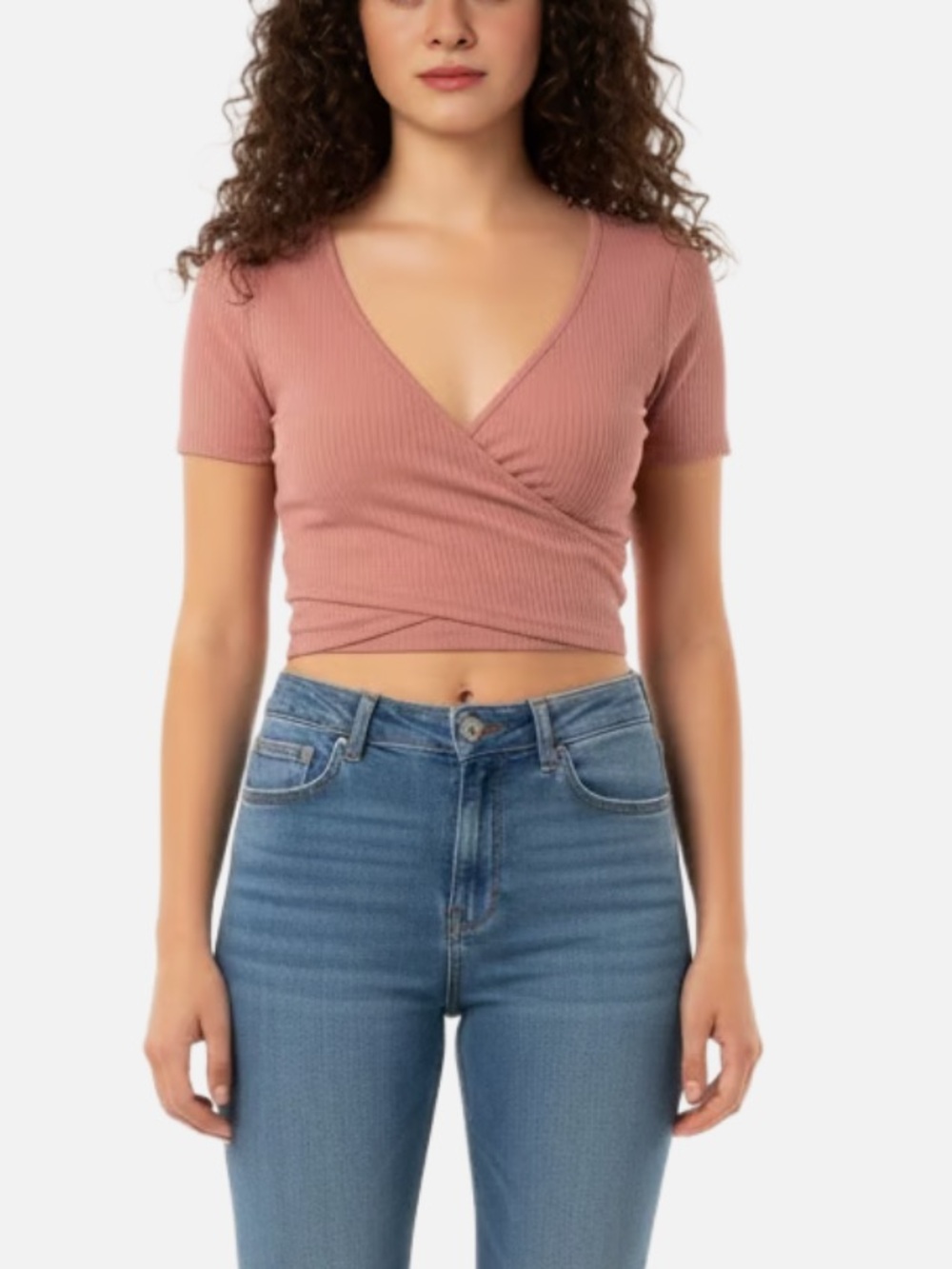 Peachy Pink Crop Top size small